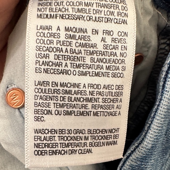 MOTHER - LIL ROLLER FRAY Wide-Leg Light Blue Washed Denim Jeans - Picture 9 of 10